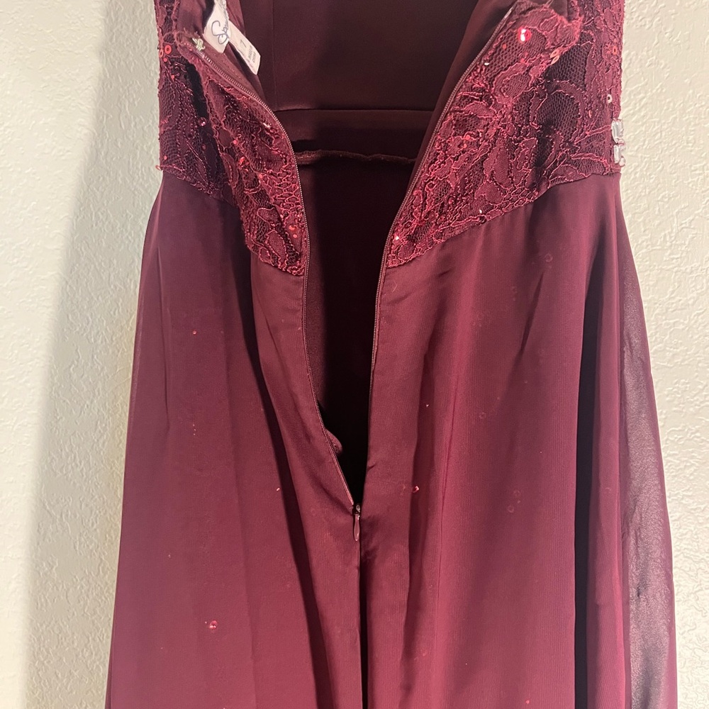 Speechless Deep Maroon Strapless Dress - Picture 7 of 8